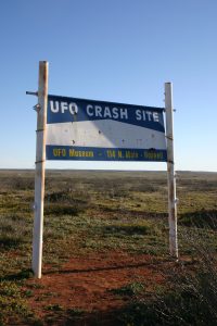 Roswell UFO Crash site sign
