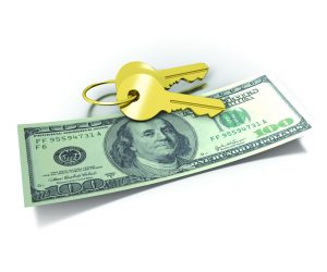 Golden Home Keys and Money